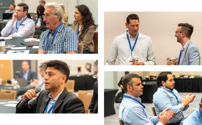 Attendees forming connections during digital transformation workshop, Professionals discussing predictive maintenance solutions at event, Participants connecting over digital transformation strategies in energy sector